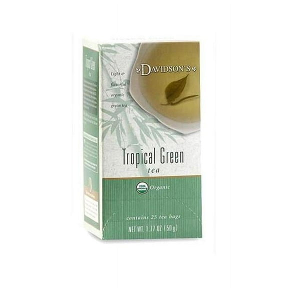 Davidson Organic Tea 2526 Tropical Green Tea- Box of 25 Tea Bags