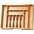 thumbnail image 1 of Organizador de cajones de cocina Umilife, expandible, de madera de bambú, 1 of 6