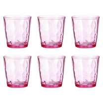 Uxcell 10oz Acrylic Drinking Glasses, 6Pack Plastic Reusable Tumblers Drinkware for Home Outdoors, Pink
