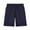 Dark Blue, variant on Toddler Little Boys Chino Shorts Solid Color Elastic Waisted Wide Leg Shorts with Pockets Summer Casual School Uniform Short Pants