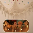 thumbnail image 3 of Stuffed Animal Hammock Corner, 56 Inch Jumbo Macrame Ceiling Toys Net, Yellow Wall Hanging Organizer Holder Plush Storage Display Net Mesh with String Light for Nursery Playroom Kid Room Decor, 3 of 17
