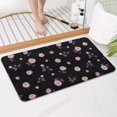 thumbnail image 4 of Pioneer Flower Floral Print Pattern Bathroom Rugs Mat, Non Slip Microfiber Bathroom Rug with Rubber Backing, Soft Mats for Bathroom Floor Tub Shower, 17"x30", 4 of 5