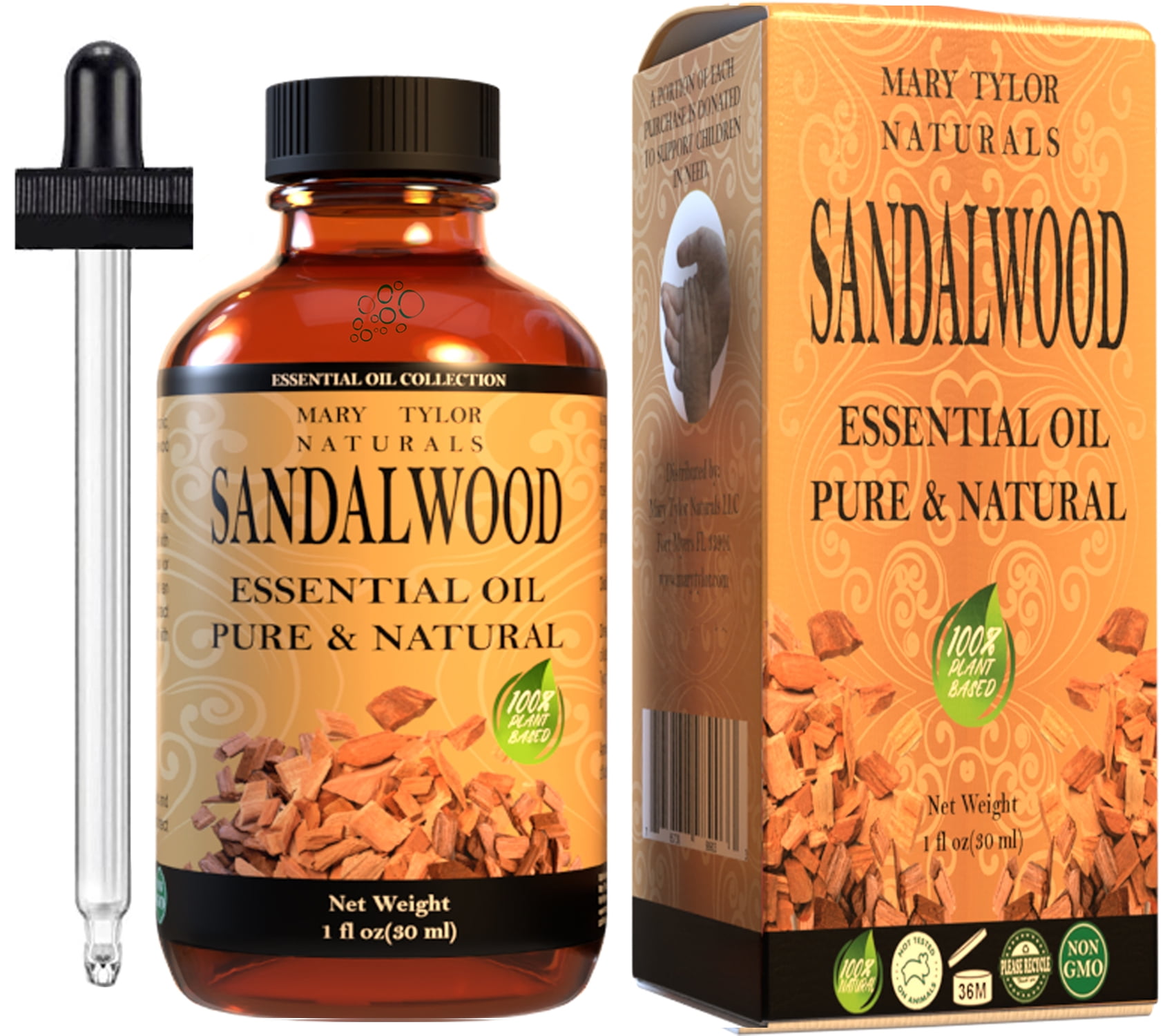 Sandalwood Essential Oil (1 oz), Premium Therapeutic Grade, 100 Pure