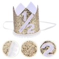 thumbnail image 2 of Children Birthday Hats Kid Half Birthday Party Tiara Headdress Baby Shower Gift, 2 of 3