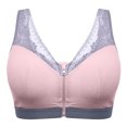 thumbnail image 1 of Women Adjustable Zero-pressure support Bra Front Zipper Support Breast Best Bra, 1 of 5