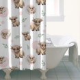 thumbnail image 4 of White Highland Cow Pattern Shower Curtain 36"x72" ,Bathroom Decorative Shower Curtains Set with 12 Hooks,Modern Waterproof Washable Shower Curtain, 4 of 6