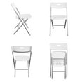 Mainstays Resin Seat & Back Folding Chair, White, 4Pack