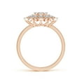 thumbnail image 2 of ANGARA Natural Diamond Cocktail Ring with Scalloped in 14K Rose Gold for Women (Size-3.25mm| Color-I-J| Clarity-I1-I2) | April Birthstone, Anniversary, Jewelry Gift for Women | Natural Diamond Ring, 2 of 8