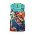 thumbnail image 2 of Rocae Sea Turtle in Coral for Men's Basketball Jersey Lightweight and Breathable Athletic Tank Top,Quick-Drying Sports Jersey 4X-Large, 2 of 9