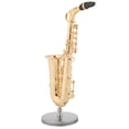 thumbnail image 1 of Zerodis Saxophone Model, Small Musical Model, Saxophone Reeds, Saxophone Stand, Miniature Alto Saxophone Replica, Brass For Desk Bookcase, 1 of 8