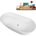 thumbnail image 3 of 59" Streamline B-260-48-BGM Soaking Freestanding Tub and Tray With Internal Drain in Brushed GunMetal, 3 of 7