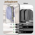 thumbnail image 3 of Bolsas para ropa Jollygleam, mejoradas, espesadas, transparentes, 4 paquetes, 3 of 7