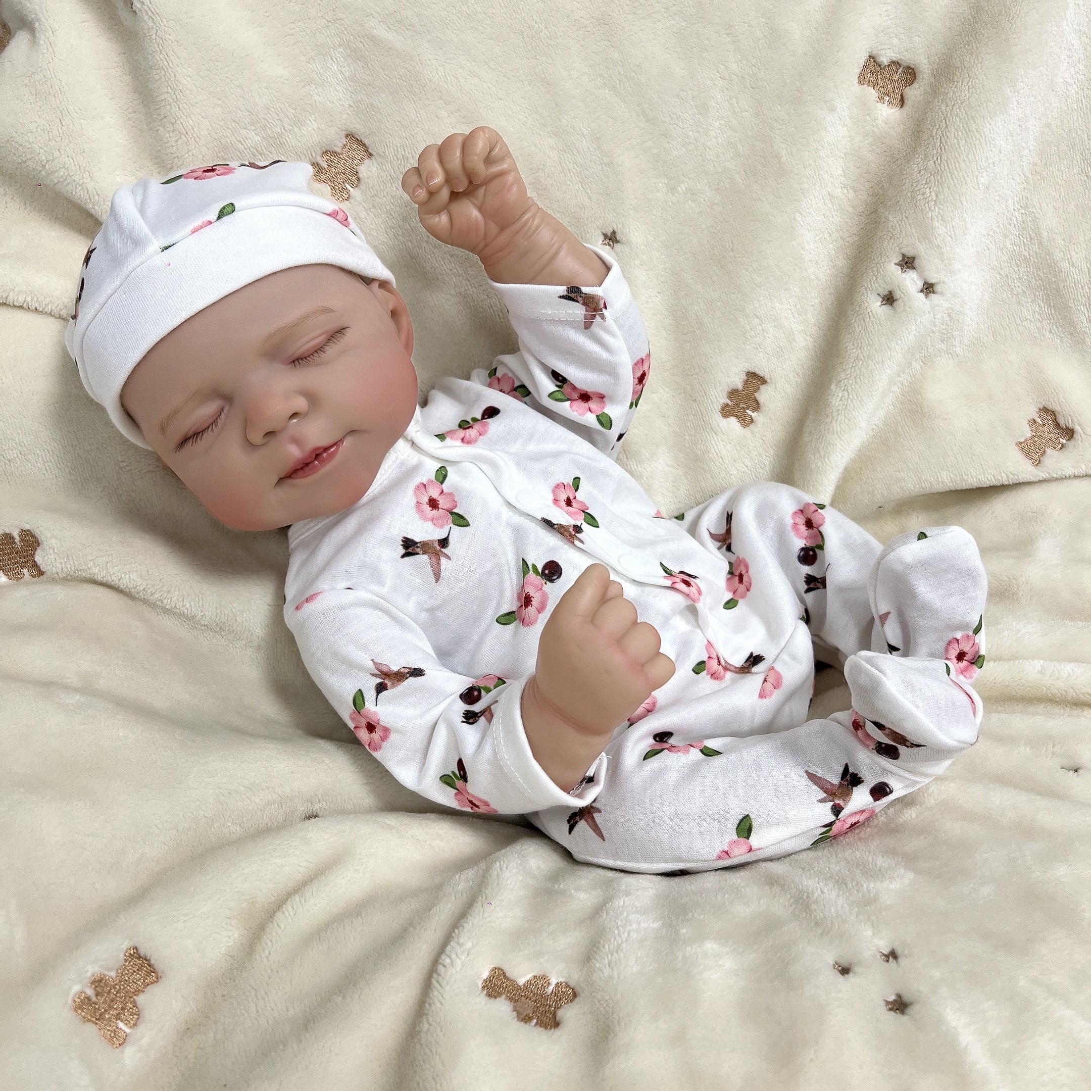 Anano Reborn Baby Dolls 18 Inch Realistic Newborn Sleeping Baby Dolls Girls That Look Real Lifelike Preemie Babies Alive Soft Silicone Reborn Infant Dolls