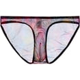 thumbnail image 3 of Transparent Print Briefs Men's Comfortable Sexy Underwear Colorful Bulge Pouch Panties, 3 of 3