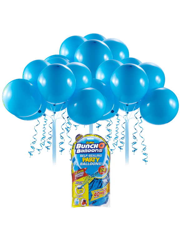 Bunch O Self-Sealing Party Balloons by ZURU, Blue, 11in, 24ct
