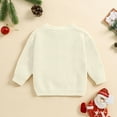 thumbnail image 6 of SUXIAN Boys Christmas Sweater Alphabet Embroidery Fashion Pullover for Autumn Winter Holiday Casual Personality Wear White 0-3 Months, 6 of 8