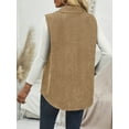 thumbnail image 4 of jinghuiyue Womens Corduroy Vests Button Down Sleeveless Collared Casual Dressy Office Outerwear Waistcoat M, 4 of 5