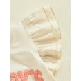 thumbnail image 6 of Suealasg 2Pcs Toddler Baby Girl Summer Outfits Fly Sleeve Letter Embroidery Tops + Shorts Set 6M 1T 2T 3T Kids Girls Clothes, 6 of 9