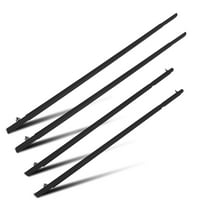 cciyu 4PCS Black Window Molding Trim Compatible with 2006-2011 For Honda For Civic OEM 72460-SNA-A01 72410-SNA-A01 – Noise Reduction & Leak Proof