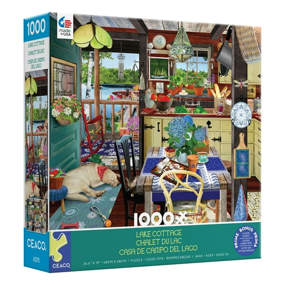 Ceaco Lake Cottage (Tracy Flickinger) 1000 Piece Interlocking Jigsaw Puzzle