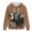 Brown Cow Print, variant on Black Dragonfly Floral Oversized Zip Up Hoodie for Women Long Sleeve Soft Casual Hooded Coat with Pockets Loose Fit Fall Outwear for Daily, Outdoor, Hiking, XL