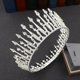 thumbnail image 3 of Zhuge Tiara de boda para novia, diadema de princesa, corona de novia, joyería para el cabello con diamantes de imitación de cristal, decoración para novia, cumpleaños, graduación, boda (plateada), 3 of 5