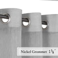 thumbnail image 4 of Extra Long Curtains 108 Inches Length Window Treatments Linen Sheer Curtains for Living Room, Nickel Grommet Drapes, 52 by 108 Inch, Set of 2, Dove Grey, 4 of 8