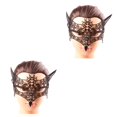 thumbnail image 2 of sweethay Fundas de gargantilla de vampiro, pieza facial de diseño ahuecado de moda Retro para Cosplay para Festival, costumbres exóticas para Type2 NO2, 2 of 6