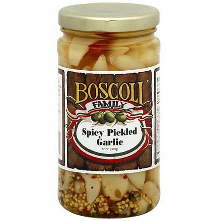 Boscoli Family Spicy Pickled Garlic, 12 oz (Pack of 12)