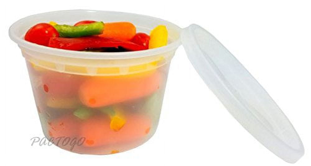 16 Oz Plastic Deli and Soup Container with Lid-TG-PC-16 – Gator