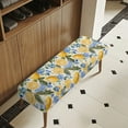 thumbnail image 3 of Whosucclay Lemon Flower Leaf Print Stretch Dining Bench Cover Universal Bench Seat Furniture Protector Wear Resistant Bench Seat Cushion Slipcovers for Dining Room, Living Room, 3 of 7