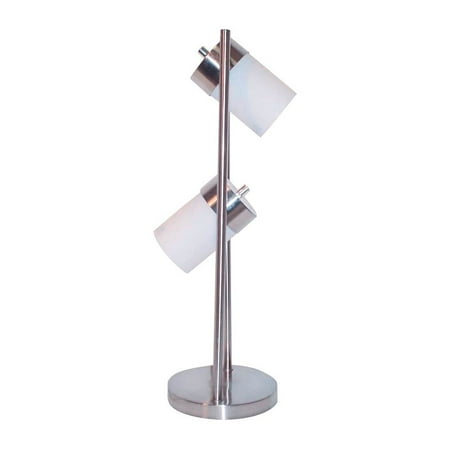 25 Tall Metal Table Lamp With 2 Adjule Lights White Acrylic 25 Tall Metal Table Lamp With 2 Adjule Lights White Acrylic Shades