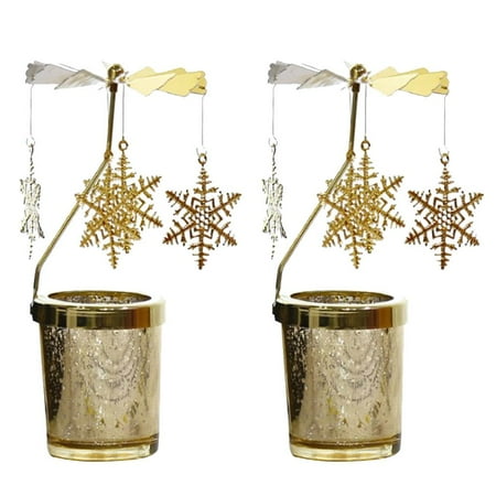 

Rotary Candle Holder the Decorations Around the е Will Reflect Light and Around the Nearby Walls and Ceiling