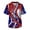 Purple(American Flag Stars Striped), variant on 4th of July Scrubs Men Plus Size Funny America 250 Flag Uniforms Casual America 250 Flag Short Sleeve V Neck Scrub Tops Medical Working Uniform With Pockets Blue M