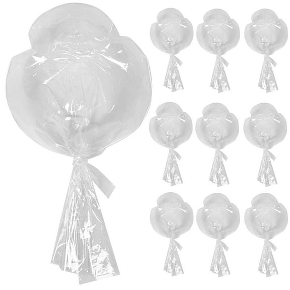 FUTUREORYY 10Pcs Heart-Shaped Tpu Stretchable Inflation Decorative Bobo Balloons for Party Decorations