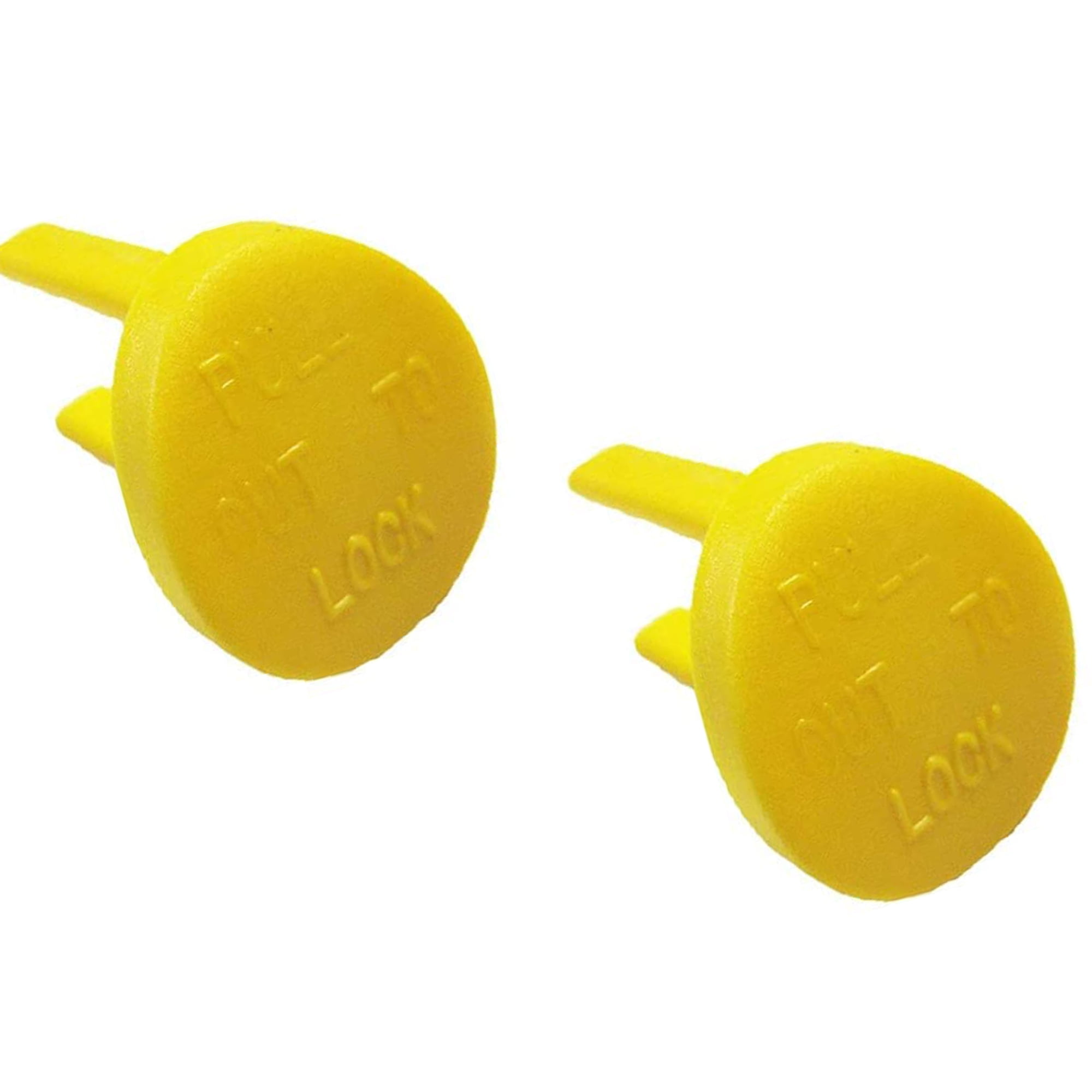 Yellow Safety Switch Key Compatible with Craftsman Radial Arm Jointer Band  Drill Sears Table Saw, Sander, Band Saw, Drill Press Parts- Oval  (2pcs-pack)