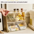 thumbnail image 3 of pitrice Double-layer Tea Bag Holder Stackable Acrylic Organizer With Transparent Lid Transparent. Dustproof white, 3 of 6