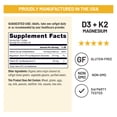 thumbnail image 2 of NatureWise Vitamin D3 K2 Magnesium Glycinate 275mg - Extra Strength Vitamin D3 5000IU + K2 50mcg - High Absorption Chelated Magnesium - Bone Support - Non-GMO, USA Manufactured - [90 Day Supply], 2 of 2
