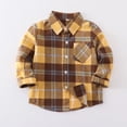 thumbnail image 6 of XIMIN Boys Flannel Shirt Toddler Kids Buffalo Plaid Long Sleeve Button Down Shirt Casual Fall Winter Tops, 6 of 9