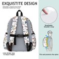 thumbnail image 5 of Baseball Kids and Trophies White Cute School Backpack with Padded Back and Adjustable Shoulder Straps 13.4"x11"x4.7", 5 of 5