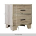 thumbnail image 3 of Castle Place Classic 2 Drawers Nightstand, Light Oak, 3 of 9