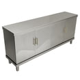 thumbnail image 4 of GZXS 70" Wide 4-Door Sideboard Cabinet with Adjustable Shelves, Solid Wood Legs & MDF Construction for Living Room, Kitchen, Bedroom (Champagne), 4 of 9