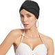 thumbnail image 1 of Gorro de baño LzGUNGY Tela plisada tipo bandana para mujer con protección para las orejas, 1 of 5