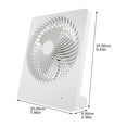 thumbnail image 4 of EeaseCA 6 Inch Portable Table Fan USB Powered or Battery Rechargeable Fan Cooling Desktop Fan (White), 4 of 8