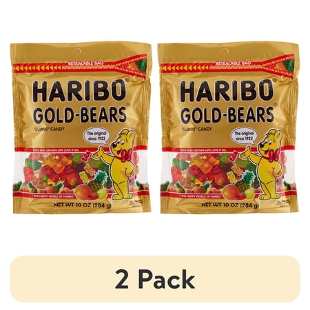 (2 pack) Haribo, Gold-Bears Gummi Candy, 10 Oz