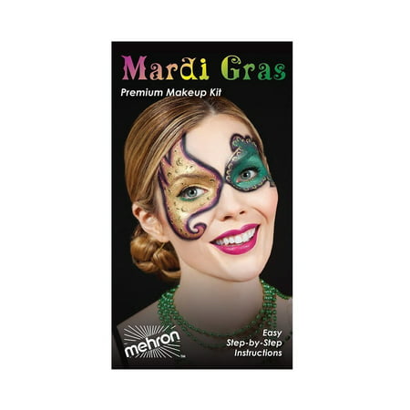 Mehron Mardi Gras Masquerade Costume/Makeup Character Kit Makeup (Best Makeup For White Dress)