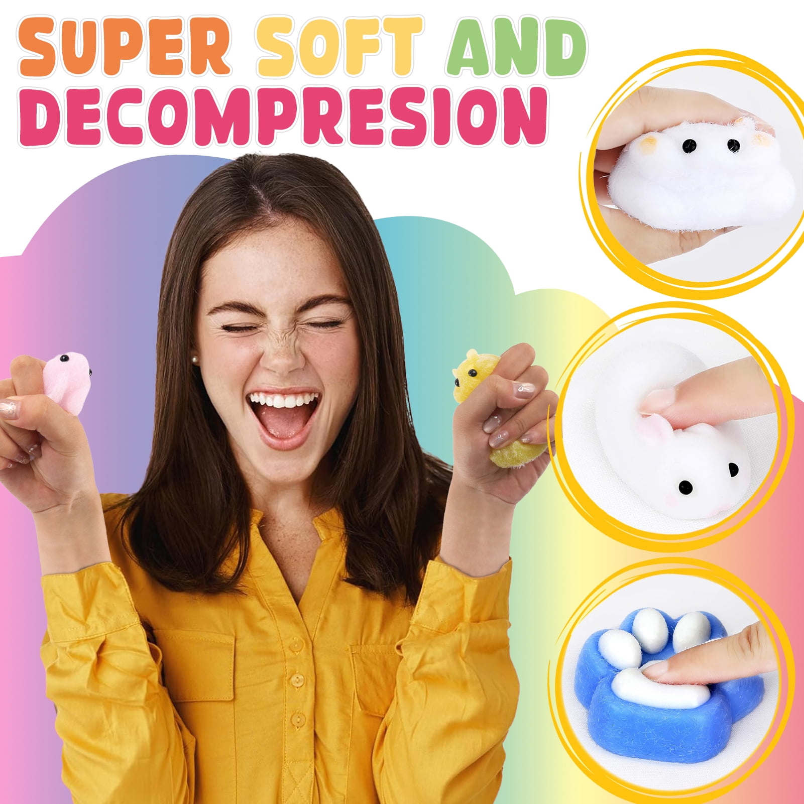 CandWuom DIY Squishy Making Kit, 18oz Liquid Silicone 1:1 AB Ratio Epoxy Resin Mix for Squishies, Molds Cat Claw, Hamster, Rabbit, Gifts for Any Occasion