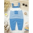 thumbnail image 2 of aturustex Infant Baby Boy Girl Striped Sweaters Romper Overalls 0-18M Newborn Button-up Sleeveless Jumpsuit Square Neck Ribbed Knitted Bodysuits Toddler Little Boys Girls Fashion Cozy Warm Clothes, 2 of 10