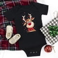 thumbnail image 4 of Mono de bebé recién nacido con estampado de Papá Noel y ciervo, mono de manga corta para bebé, ropa para bebé niño y niña, 4 of 5