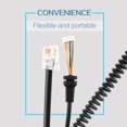 thumbnail image 3 of Professional Replacement Microphones Cable Mic Cord Wire for Yaesu FT-7800 black, 3 of 4